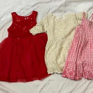 Toddler girl dresses  2 cat & jack and 1 Old Navy